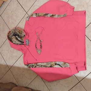 Legendary Whitetails Hoodie Sweatshirt Large Camo/Pink